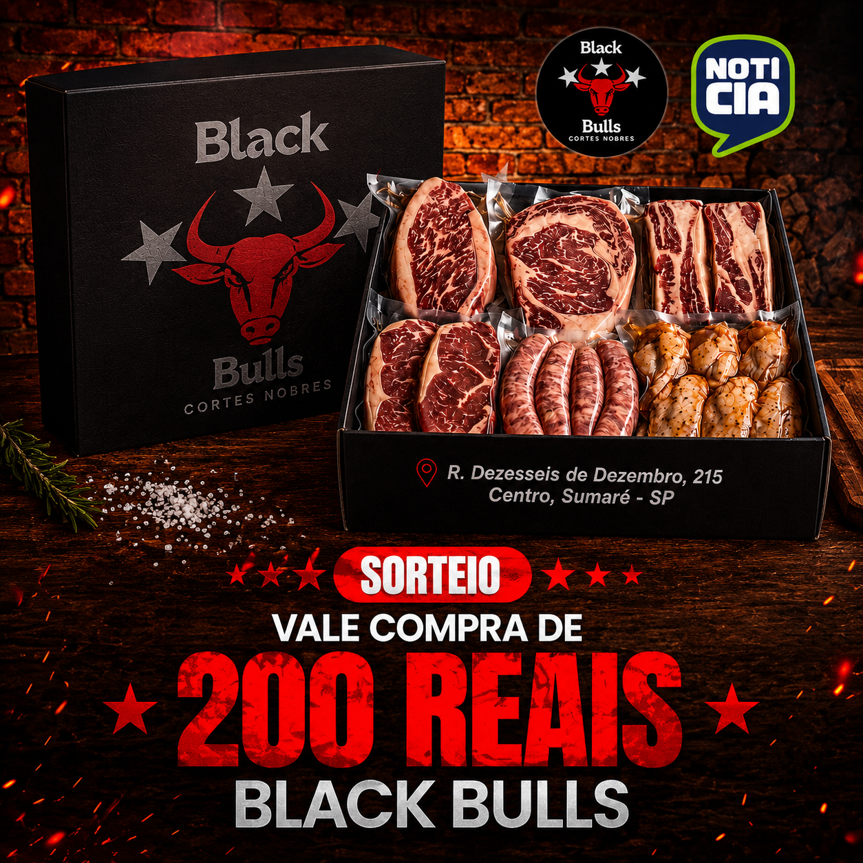 Kit Churras Black Bulls