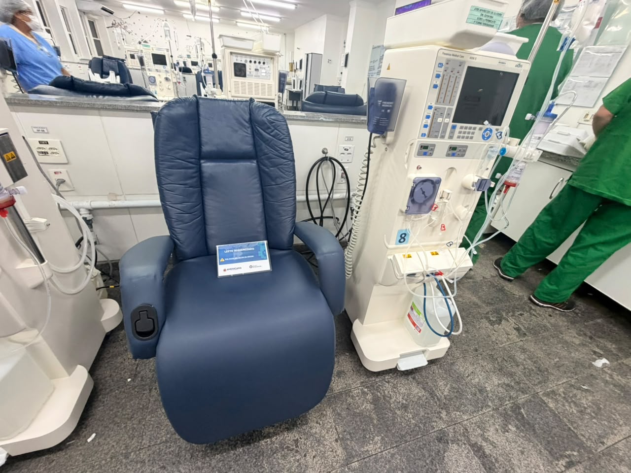 Hemodiálise do Hospital Municipal de Americana renova poltronas e amplia conforto dos pacientes