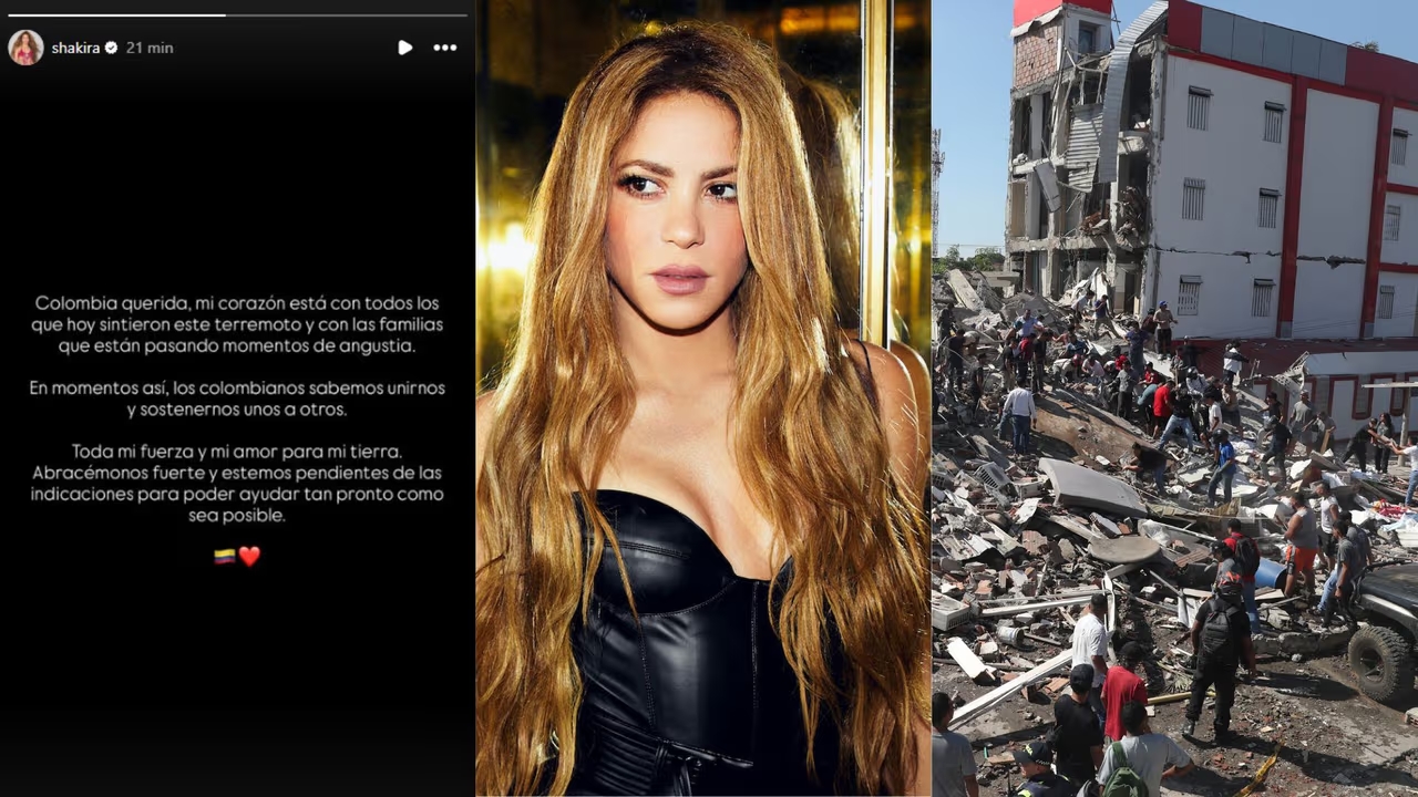 Shakira e famosos colombianos se solidarizam após terremoto que atingiu o país