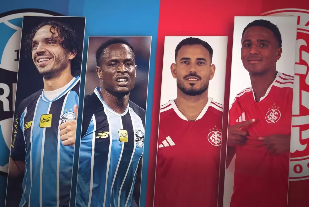 Gre-Nal reúne jogadores de 14 nacionalidades na Copa do Brasil