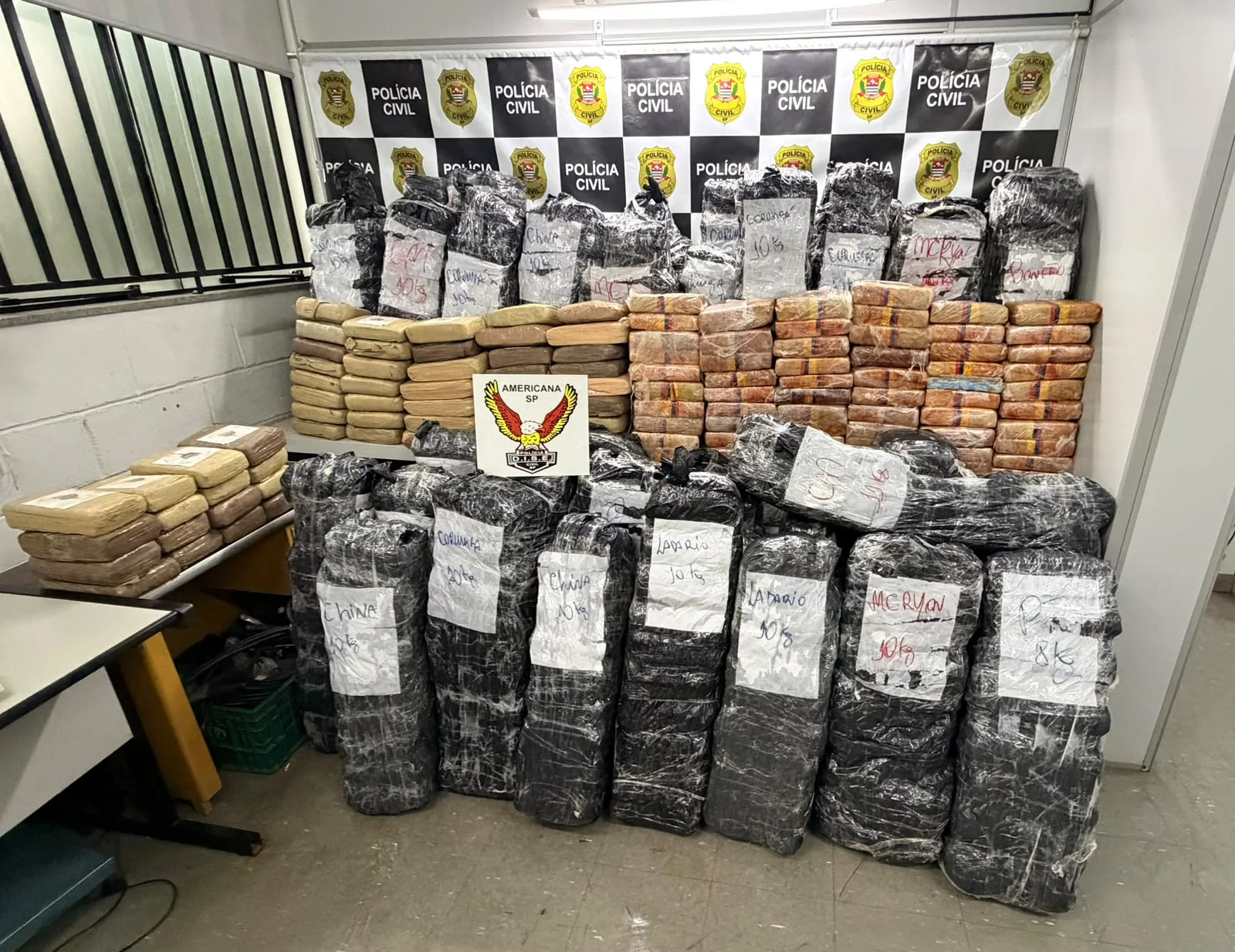 Dise de Americana realiza operação em Limeira e apreende 664 kg de entorpecentes