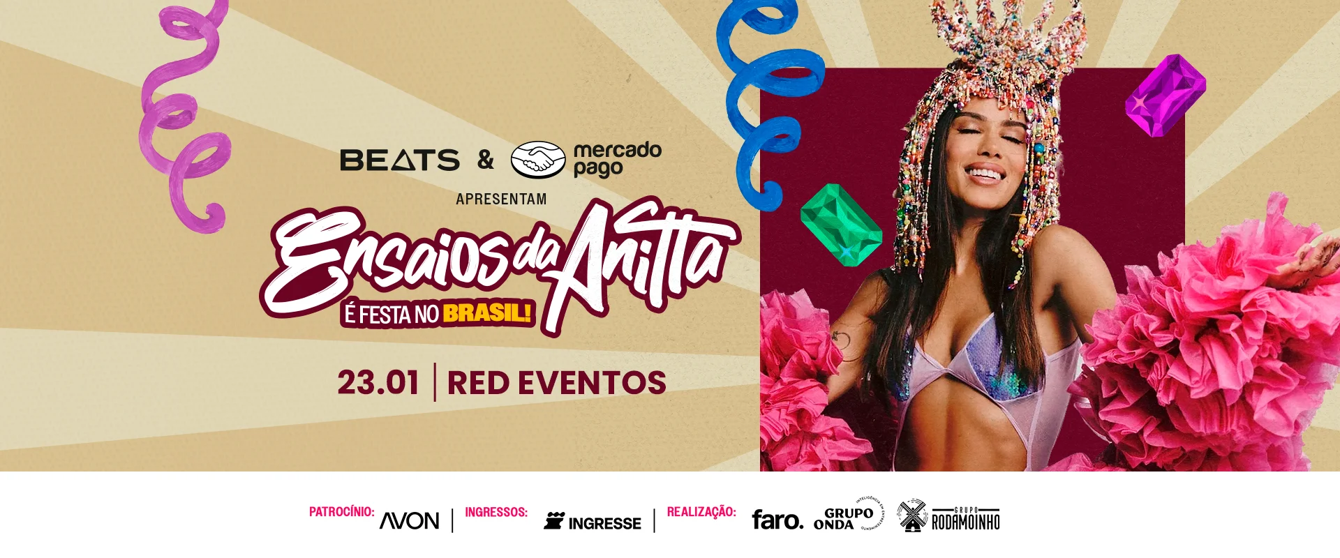 Você + 3 amigos no Ensaios da Anitta