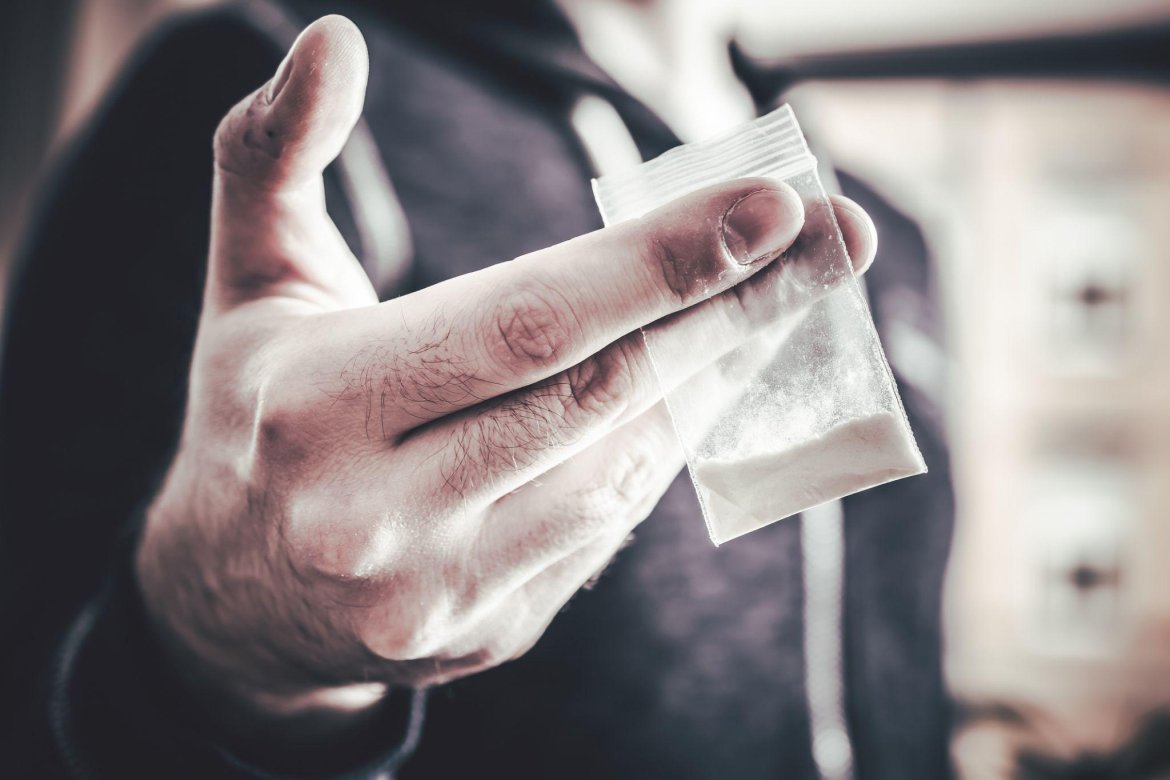amostra de cocaína