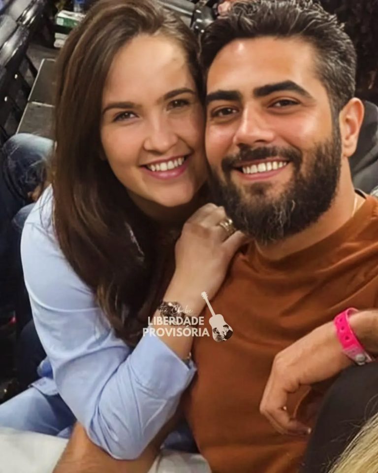 Henrique com sua esposa Amanda. Feliz, relaxado, amado